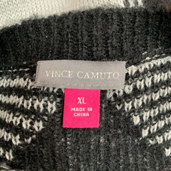 Vince Camuto Women's Fuzzy Argyle Sweater - Picture 6 of 6